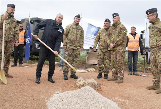 NSPA's Southern Operational Centre lays the first stone for the expansion of Gioia del Colle Italian Air Base